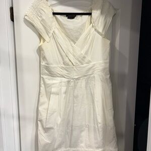 BCBGMaxAzria Cream Pleated Wedding Dress